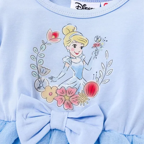 Vista 5 de Disney Vestido de princesa con estampado de tutú para niña, con volantes, manga larga, tutú para fiesta