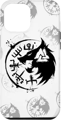 Vista 25 de iPhone 14 Plus Fenrir Wolf Fenris-Wolf - Viking Vegvisir Valknut Case