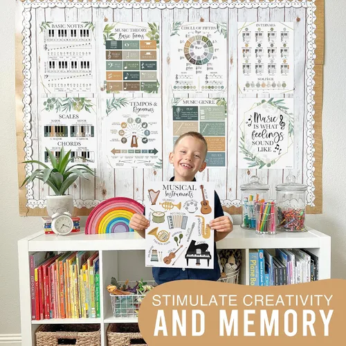 Vista 8 de Hadley Designs Decoración de aula de música – 9 pósteres de aula de música, pósteres de primaria, coro y solfeo, letreros de mano de solfeo e