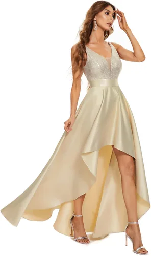 Vista 3 de Ever-Pretty Vestido de fiesta largo con cuello en V para mujer 0667