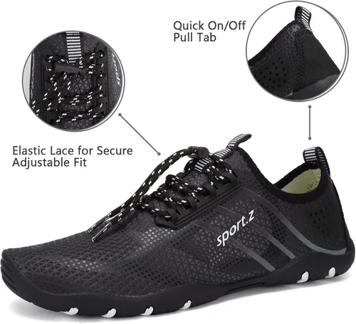 Vista 3 de WateLves - Zapatos de agua para hombres y mujeres, para natación, para la playa, la piscina, surfear, hacer yoga o aeróbics acuático, calcetines