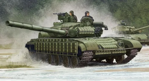 Vista 2 de Trumpeter Soviética T-64 BV Mod 1985 Kit de modelos (escala 1/35)
