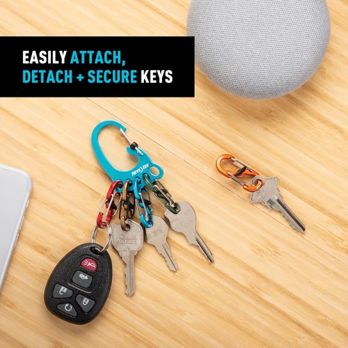 Vista 21 de Nite Ize Bigfoot Locker KeyRack - Soporte de acero inoxidable para coche, casa y otras llaves - Mosquetón con S-Biners - Capacidad para 15 llaves a
