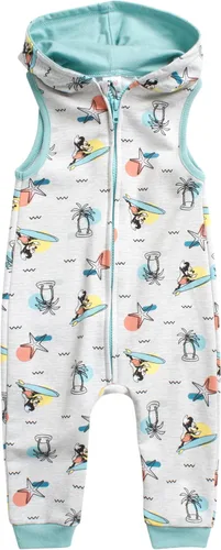 Vista 10 de Disney Mameluco de Mickey Mouse para bebé, 2 piezas, sin mangas, overol y camiseta (0-24 meses)