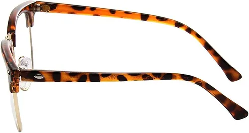 Vista 3 de Shiratori Nuevas gafas de lente transparentes sin borde de medio marco vintage de moda