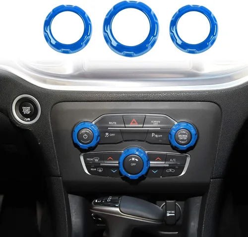 Vista 12 de Voodonala Pomos de radio AC Botón de interruptor de aire acondicionado para cargador Dodge Challenger 2015-2025+, para 2011-2025+Chrysler 300, RAM