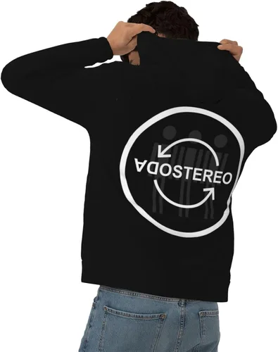 Vista 5 de Taijlao Soda Stereo Logo Hoodie Casual Sweatshirt 3d Printed Pullover Outerwear With Pockets For Mens