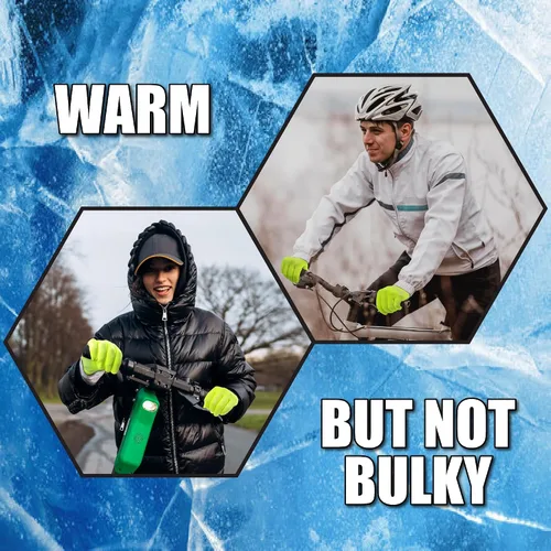 Vista 7 de Guantes de invierno cálidos antideslizantes para pantalla táctil y guantes térmicos de ciclismo para clima frío para hombres y mujeres, ideales