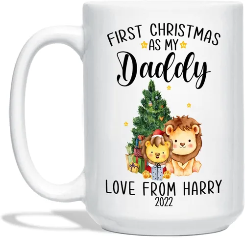 Vista 12 de Taza de fotos de bebé Navidad 2022, taza personalizada para la primera Navidad del bebé, regalo personalizado para recién nacido, taza de café