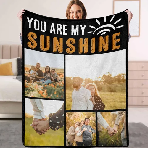 Vista 22 de YESCUSTOM Manta personalizada de Friends Forever con collage de fotos y texto, manta personalizada para mejores amigos, mejores amigos, cumpleaños