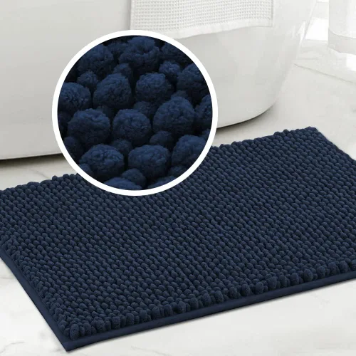 Vista 29 de Turquoize Alfombras de baño de felpilla antideslizante para baño, 17 x 24 pulgadas, extra suaves y absorbentes, lavables a máquina, perfectas