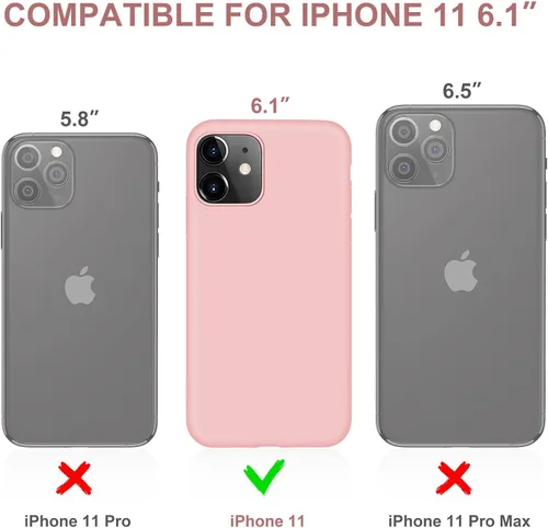 Vista 5 de DTTO - Carcasa para iPhone 11, [serie Romance] completamente de silicona [cámara mejorada y protección de pantalla] con amortiguación de diseño