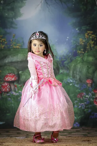 Vista 2 de Aoiviss Disfraz de princesa Aurora para dormir para niñas ropa de cosplay