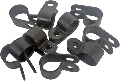 Vista 6 de 100 Uds Abrazadera De Cable 1/2 "R-Tipo Clip De Cable Abrazadera De Alambre Clips De Sujetadores De Cable De Nylon Para La Gestión De Cables - Negro