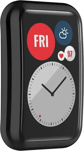 Vista 3 de BabyValley Funda compatible con Huawei Watch Fit Case Cobertura completa Protector de pantalla Carcasa para reloj Fit (negro)