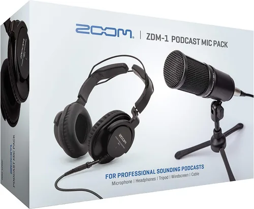 Vista 10 de Zoom El paquete de micrófono para podcast ZDM-1 incluye micrófono dinámico, auriculares, trípode, parabrisas y cable XLR Incluye micrófono