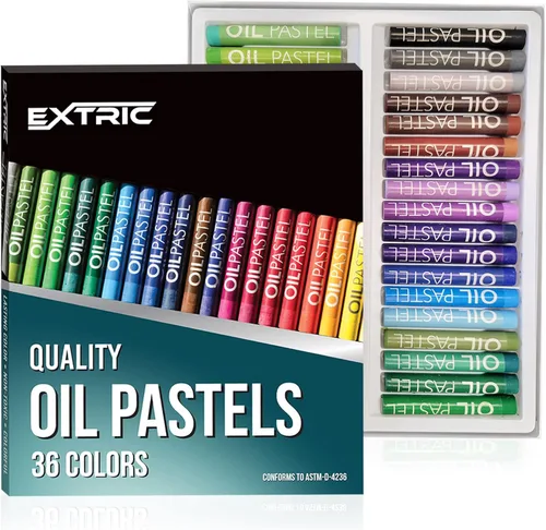Vista 8 de EXTRIC Soft Pastels 25 Colors, Kids and Artists Oil Crayons