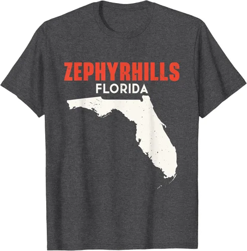 Vista 21 de Zephyrhills Florida USA State America Travel Floridian T-Shirt, Negro