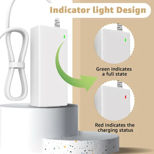 Vista 2 de Cable de alimentación compatible con el cargador Cricut Joy de la cortadora DC18V