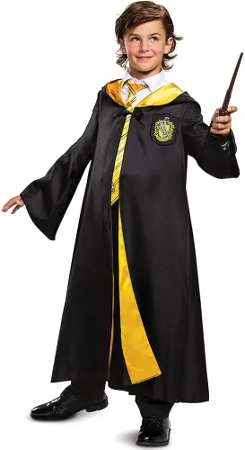 Vista 5 de Harry Potter Robe, Official Hogwarts Wizarding World Costume Robes, Deluxe Kids Size Dress Up Accessory