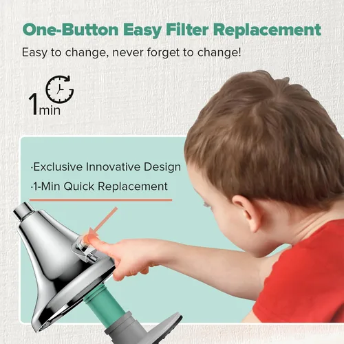 Vista 5 de Homlord Cartucho de repuesto de filtro de ducha para cabezal de ducha filtrado, paquete de 2 filtros suavizantes de agua multietapa para agua dura