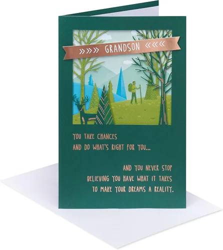 Vista 6 de American Greetings Tarjeta de cumpleaños para nieto (Awesome)