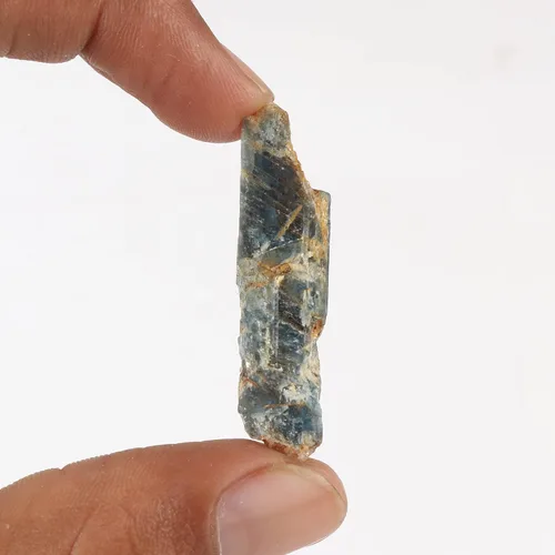 Vista 64 de GEMHUB Lápiz de cianita áspero pequeño con cristal curativo de cianita azul áspero suelto, tamaño pequeño, 9.7