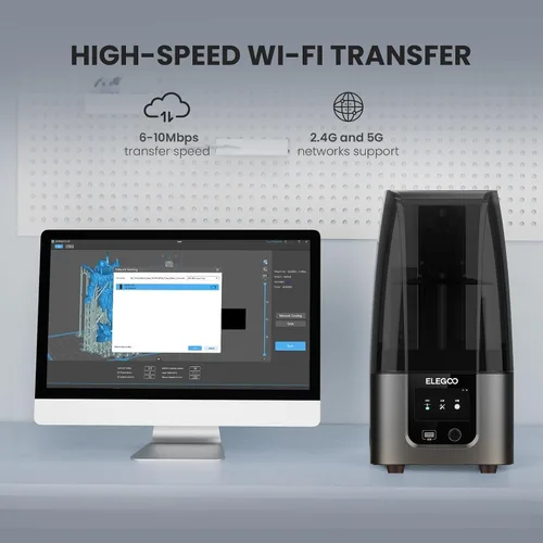Vista 3 de ELEGOO Mars 4 Ultra MSLA - Impresora 3D con pantalla LCD monocromática 9K de 7 pulgadas, conectividad Wi-Fi, sistema de nivelación sin esfuerzo
