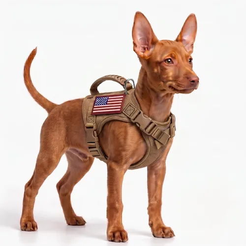 Vista 9 de Arnés táctico para perros pequeños, chaleco para perros de servicio militar con mango de goma, arnés de entrenamiento ajustable K9 con paneles MOLLE