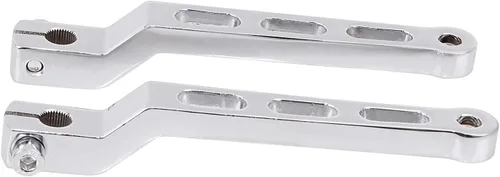 Vista 6 de Brazos de palanca de cambios con talón cromado para Harley Touring Softail Road Glide Street Glides Electra Glide y FLHT