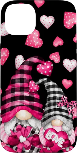Vista 15 de Pink Buffalo Plaid Valentines Gnome Cute Love Heart Case for iPhone 17