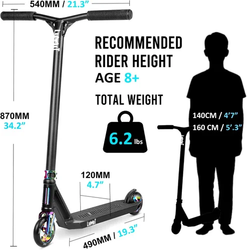 Vista 2 de Limit LMT72AZ - Scooter ligero profesional para adolescentes intermedio y avanzado