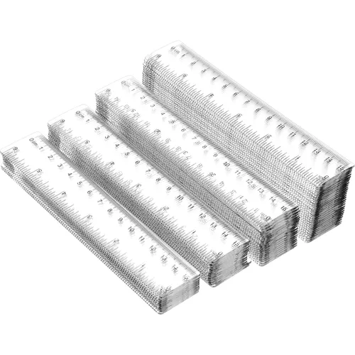 Vista 9 de Zonon 500 reglas rectas flexibles de plástico a granel con pulgadas y centímetros, regalo para el primer día de escuela, suministros de oficina