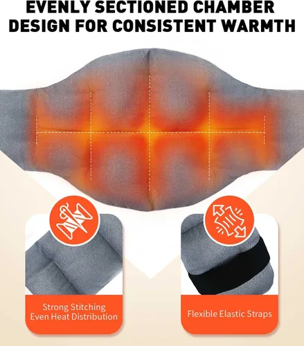 Vista 3 de COMOIL Almohadilla térmica para microondas para hombro y cuello, gris