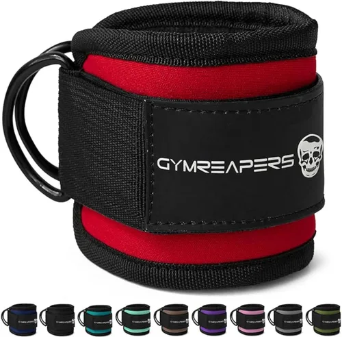 Vista 14 de Gymreapers Ankle Straps For Cable Machine Kickbacks, Glute Workouts, Lower Body Exercises - Adjustable Leg Straps with Neoprene Padding