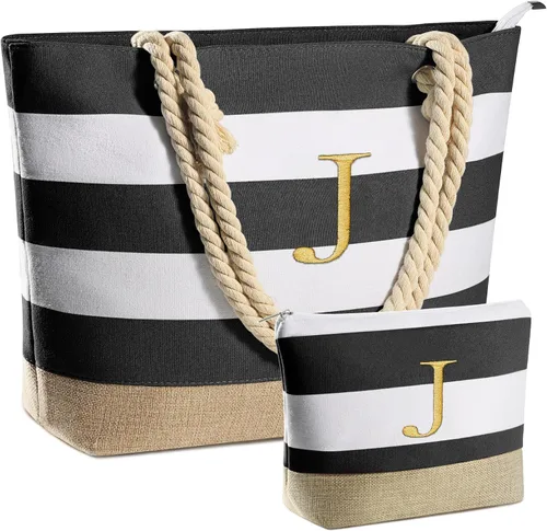 Vista 87 de YOOLIFE Bolsas de playa para mujer, bolsa de lona de viaje, bolsa impermeable para piscina, artículos esenciales de viaje, regalos para mujeres