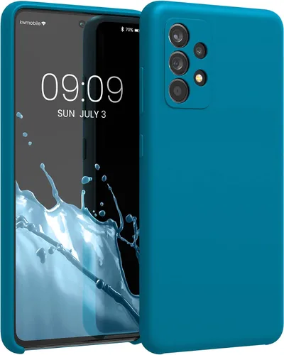 Vista 225 de kwmobile Funda Compatible con Samsung Galaxy A14 5G - Funda de teléfono de TPU y silicona con acabado suave - Verde Lima