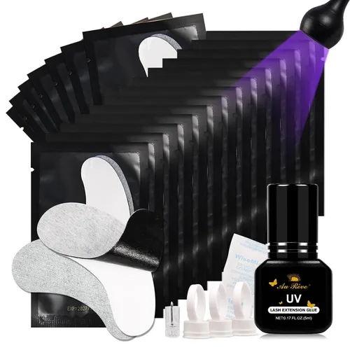 Vista 8 de Pegamento de extensión de pestañas UV – 0.1 onzas líquidas de curado por luz, pegamento extra fuerte para pestañas UV, adhesivo de 1 segundo