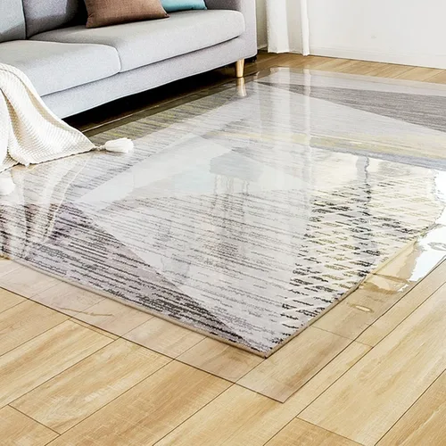 Vista 5 de Mantel de vinilo transparente rectangular de plástico, impermeable, resistente al aceite, protector de mesa de PVC para cocina, mesa de comedor