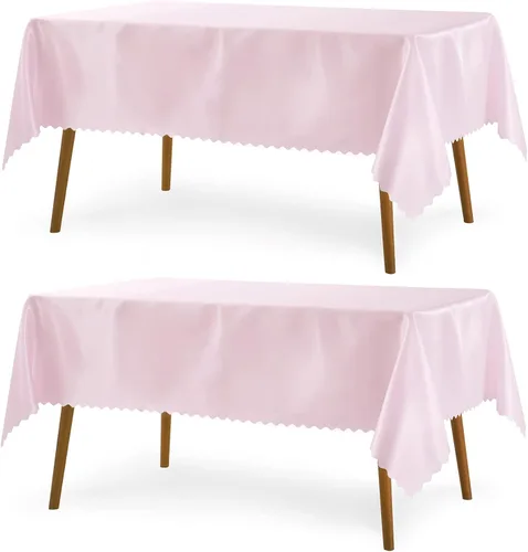 Vista 18 de P Pothuiny Paquete de 2 manteles cuadrados de satén beige de 54 x 54 pulgadas, manteles de satén superpuestos para decoración de mesa de tela suave