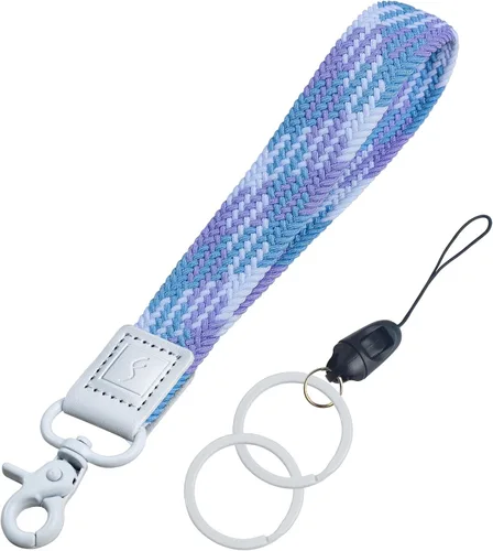 Vista 20 de Fishent Llavero de Muñeca Elástico, Cordones de Muñeca Trenzados Lindos para Llaves, Soporte de Llavero para Mujeres y Hombres, Correa de Muñeca