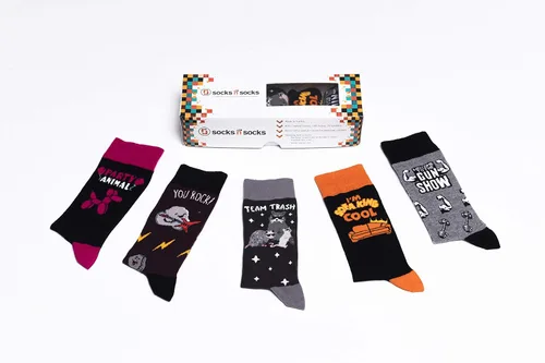 Vista 7 de socks n socks - 5 pares de calcetines de algodón coloridos de lujo para hombre caja de regalo Multi