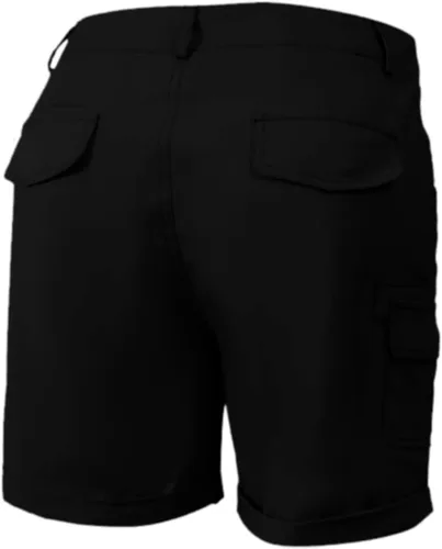 Vista 5 de Pantalones cortos de tiro alto, holgados, de cintura alta, deportivos, casuales, para trabajo, pantalones cortos de golf, pantalones cortos