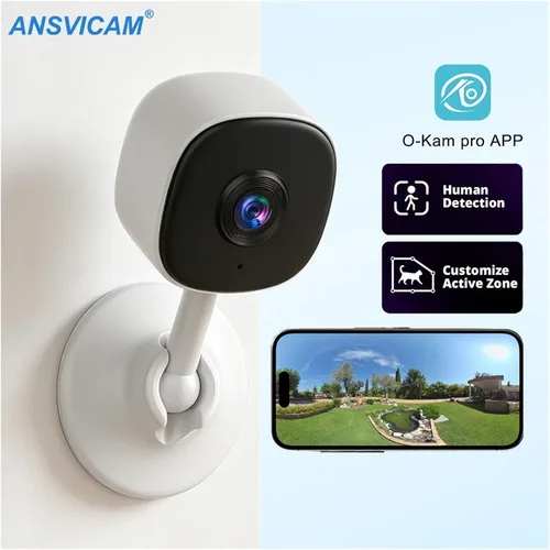 Vista 2 de 1080P WiFi Indoor Smart Home Security Camera, Human Motion Detection Auto Tracking Night Vision Audio Recording Cam EU