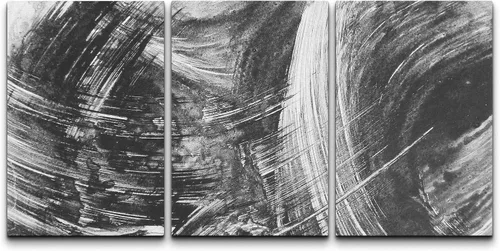 Vista 170 de wall26 Lienzo enmarcado para pared, juego de arte con trazos de pintura roja y naranja vibrante, paisaje, formas abstractas, ilustraciones, arte