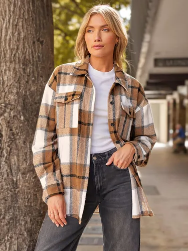 Vista 2 de AUTOMET Atuendos de otoño para mujer, ropa de moda, camisas, chaquetas de franela a cuadros con botones y manga larga 2024