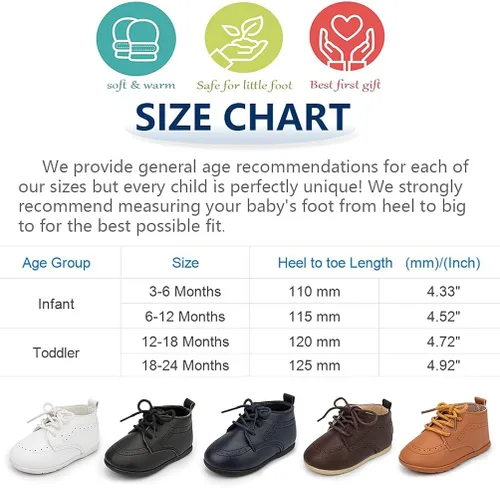 Vista 7 de Sawimlgy Zapatos Oxford de cuero suave de primera calidad para bebés y niñas, zapatos de boda con suela de goma resistente, impermeables