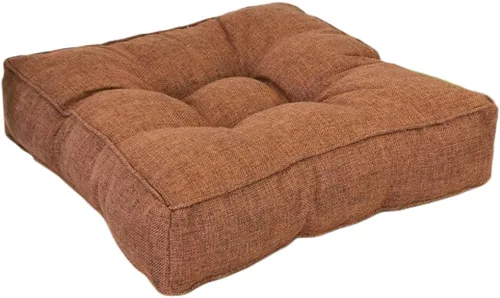 Vista 24 de Cojín cuadrado sólido de 16 pulgadas para silla, estilo tatami, cojín antideslizante y grueso, tapete suave para silla de oficina, cocina, comedor