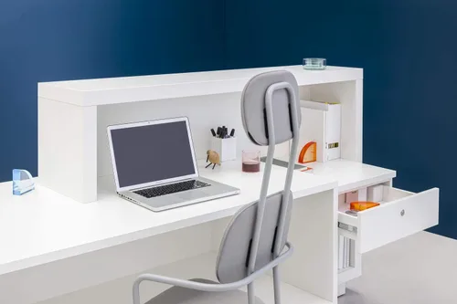 Vista 4 de FORO - Escritorio de recepción, mostrador zurdo, Compilancia ADA, blanco brillante + blanco