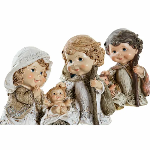Vista 4 de Belén de Navidad DKD Home Decor Resina Multicolor (16 x 9 x 12 cm) (2 Unidades)